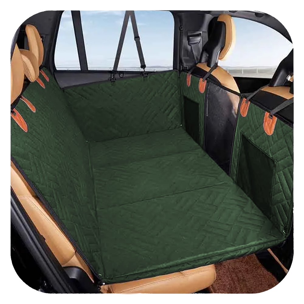 Dog Backseat Protector | Waterproof Car Mat with Hard Bottom | Full Coverage Seat Extender | Safe Travel for Pets