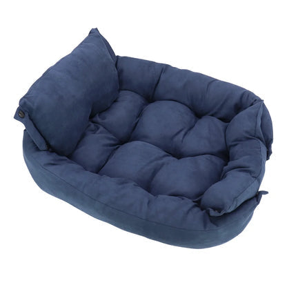 Blue convertible pet bed