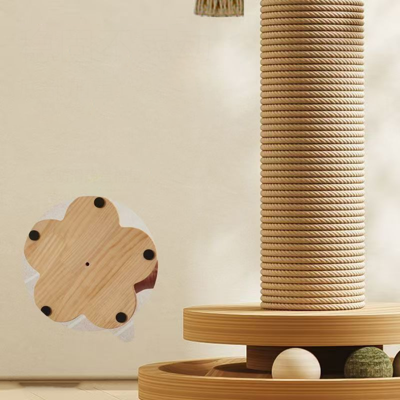 Cat scratching sisal post