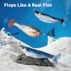 Fish toy flopping like a real fish