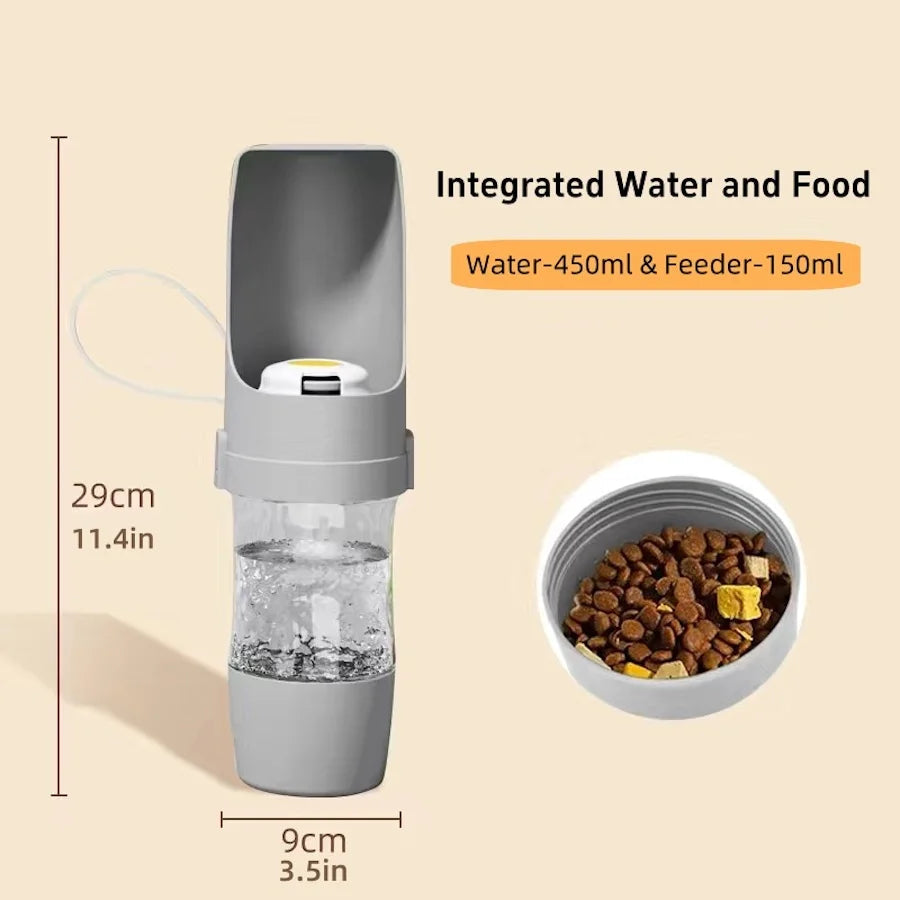 Integrated water and food compartments