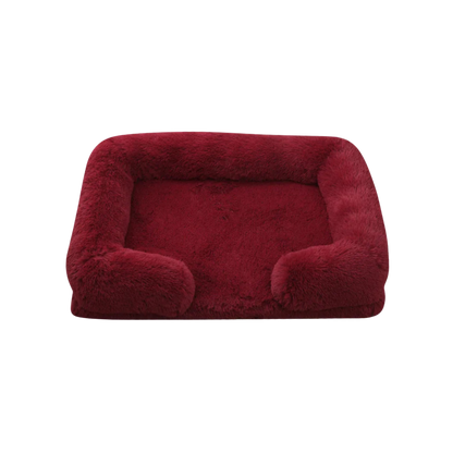 Dog Plush Bed | Calming Comfort | Non-Slip Base | Removable Cover | Soft & Durable Pet Cushion