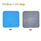 Blue and grey lick mats