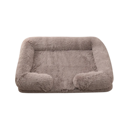 Dog Plush Bed | Calming Comfort | Non-Slip Base | Removable Cover | Soft & Durable Pet Cushion