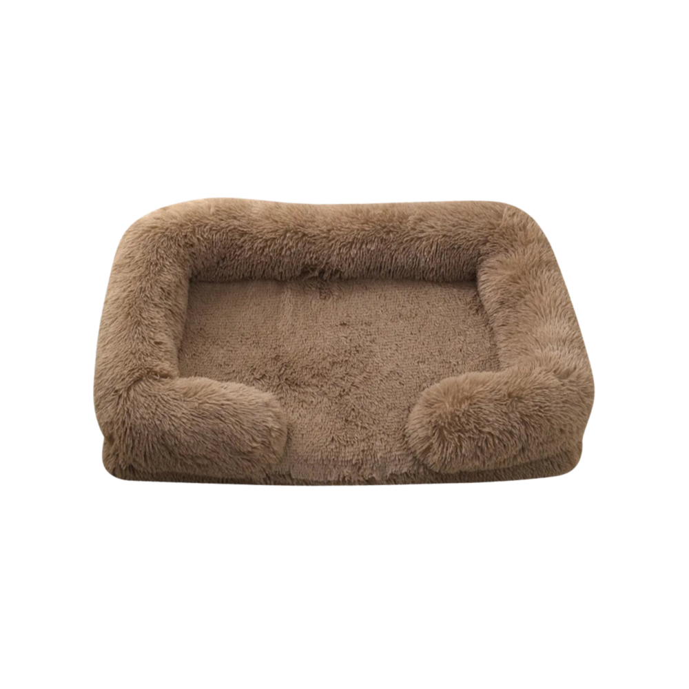 Dog Plush Bed | Calming Comfort | Non-Slip Base | Removable Cover | Soft & Durable Pet Cushion
