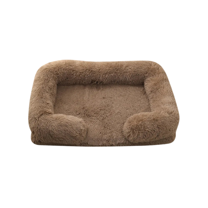 Dog Plush Bed | Calming Comfort | Non-Slip Base | Removable Cover | Soft & Durable Pet Cushion