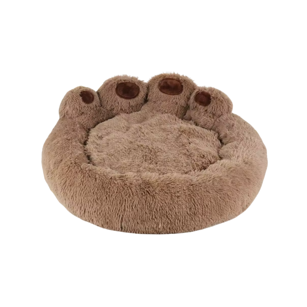Fluffy Paws Dog Bed | Cozy Sleeper Sofa | Bear Paw Design | Supportive Filling | Non-Slip Base