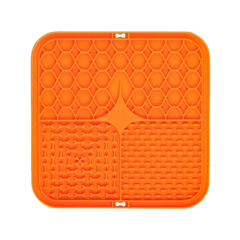 Orange lick mat