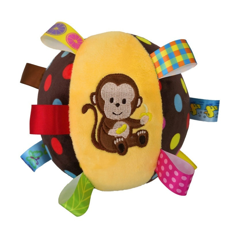 Dog football with monkey plush