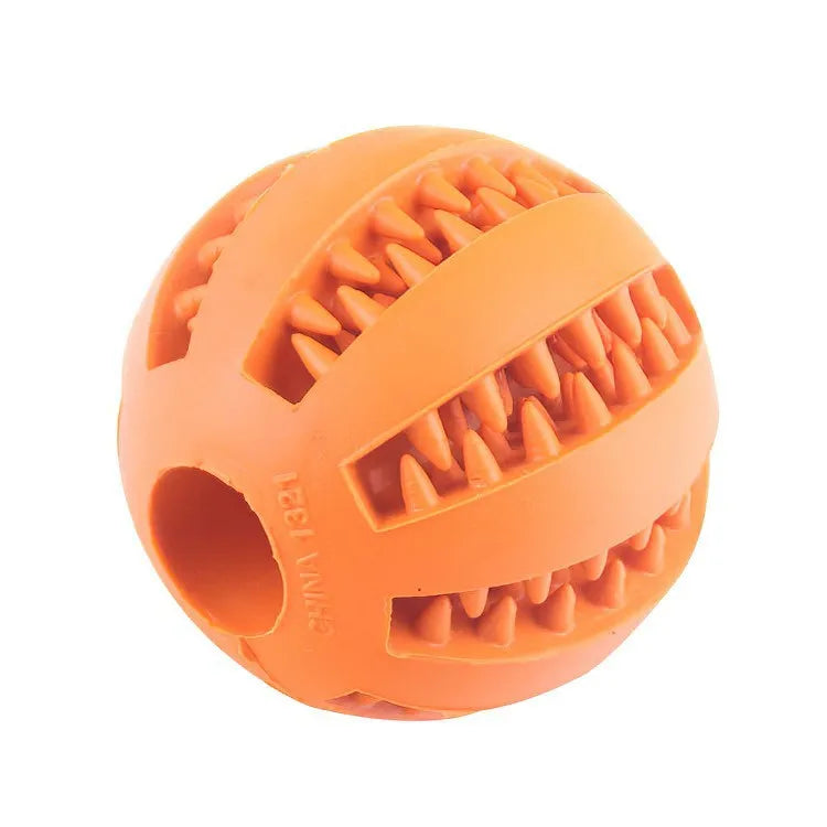 Orange dog chew ball
