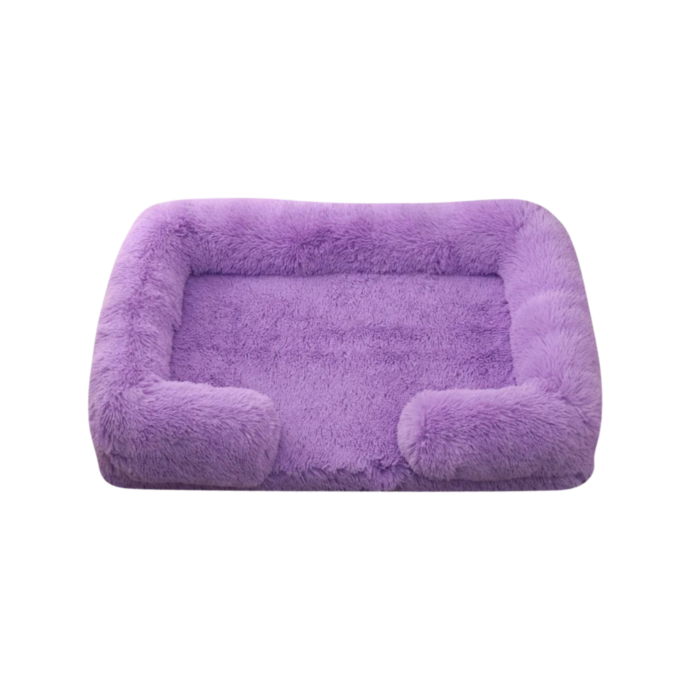 Dog Plush Bed | Calming Comfort | Non-Slip Base | Removable Cover | Soft & Durable Pet Cushion