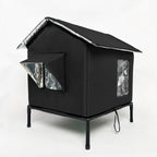 Outdoor cat house in black