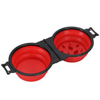 Double compartment bowl in use