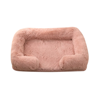 Dog Plush Bed | Calming Comfort | Non-Slip Base | Removable Cover | Soft & Durable Pet Cushion