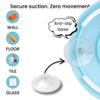 Suction cup base on wall, floor, tile and glass
