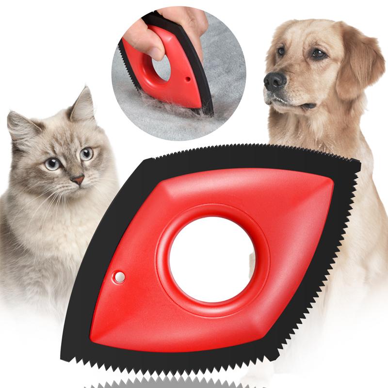 Pet hair remover on carpet