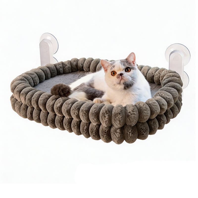 Coffee foldable cat window perch