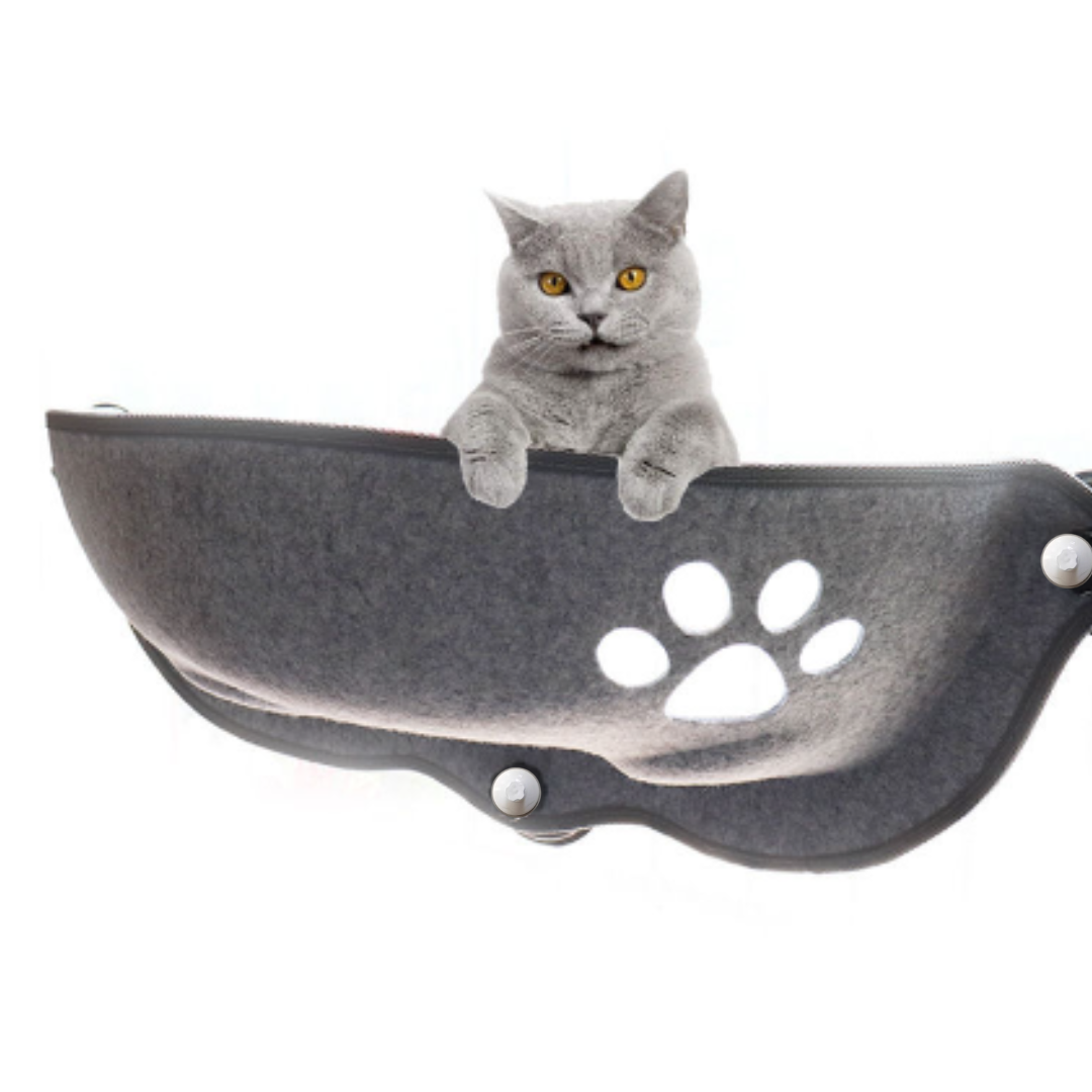Cat window perch in light grey