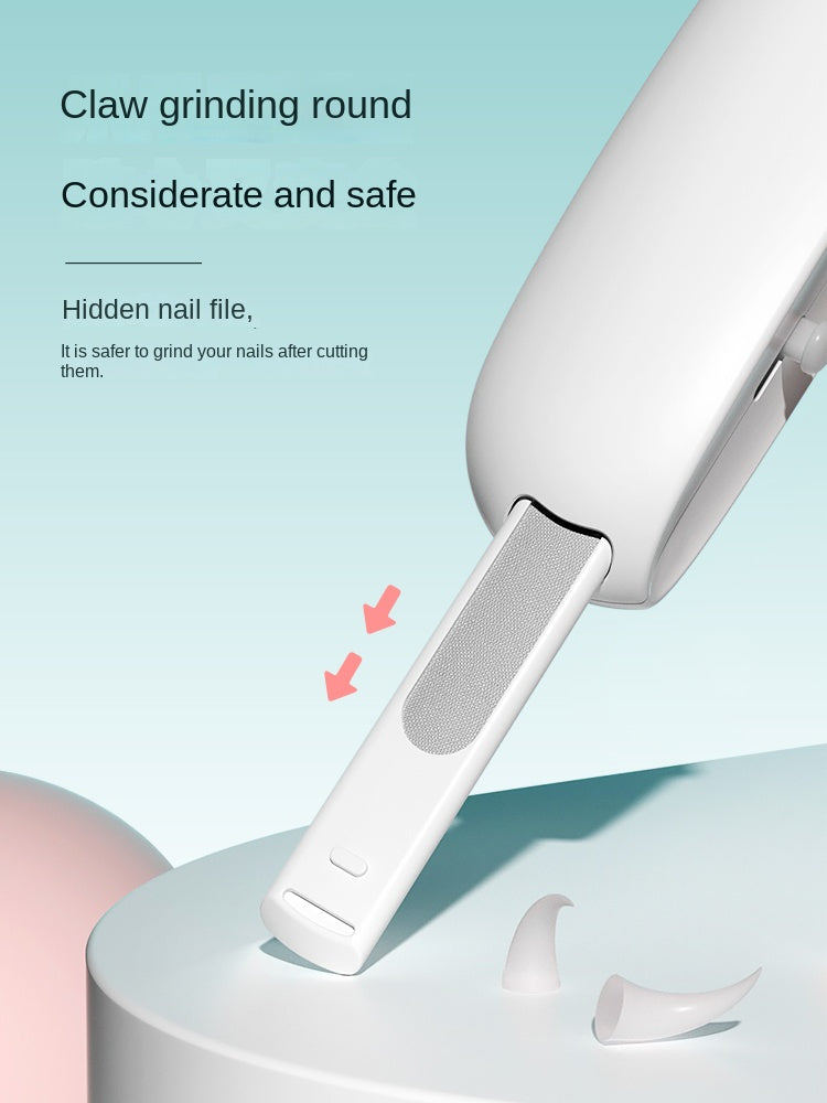 Hidden nail file in clipper handle