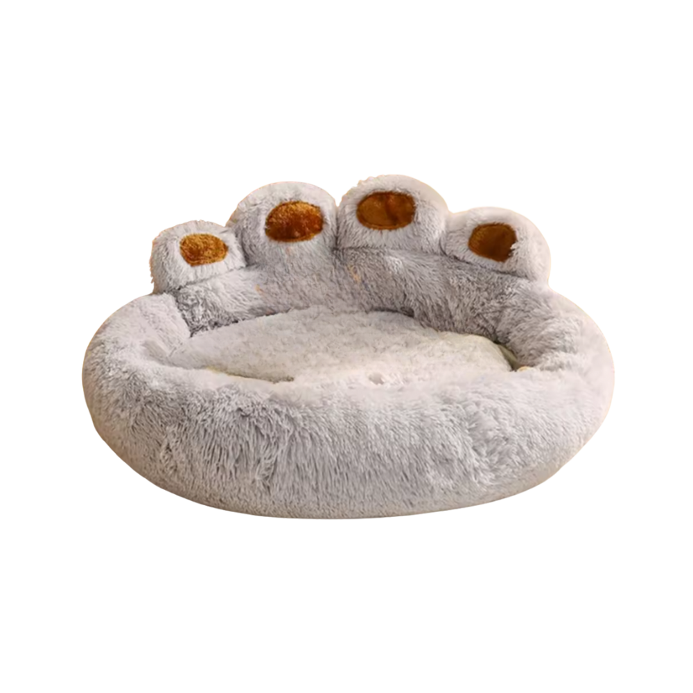 Fluffy Paws Dog Bed | Cozy Sleeper Sofa | Bear Paw Design | Supportive Filling | Non-Slip Base
