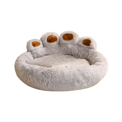 Fluffy Paws Dog Bed | Cozy Sleeper Sofa | Bear Paw Design | Supportive Filling | Non-Slip Base