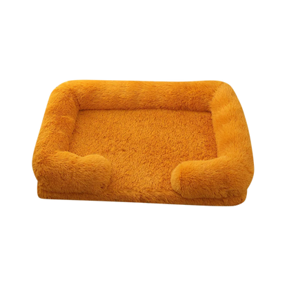 Dog Plush Bed | Calming Comfort | Non-Slip Base | Removable Cover | Soft & Durable Pet Cushion
