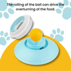 Rolling ball moves food to the surface
