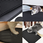 Honeycomb surface of the cat litter mat