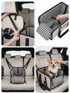 Dog car seat side view