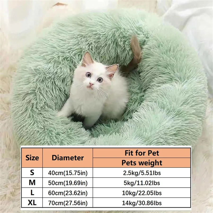 Green donut pet bed