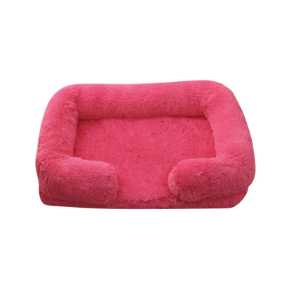 Dog Plush Bed | Calming Comfort | Non-Slip Base | Removable Cover | Soft & Durable Pet Cushion
