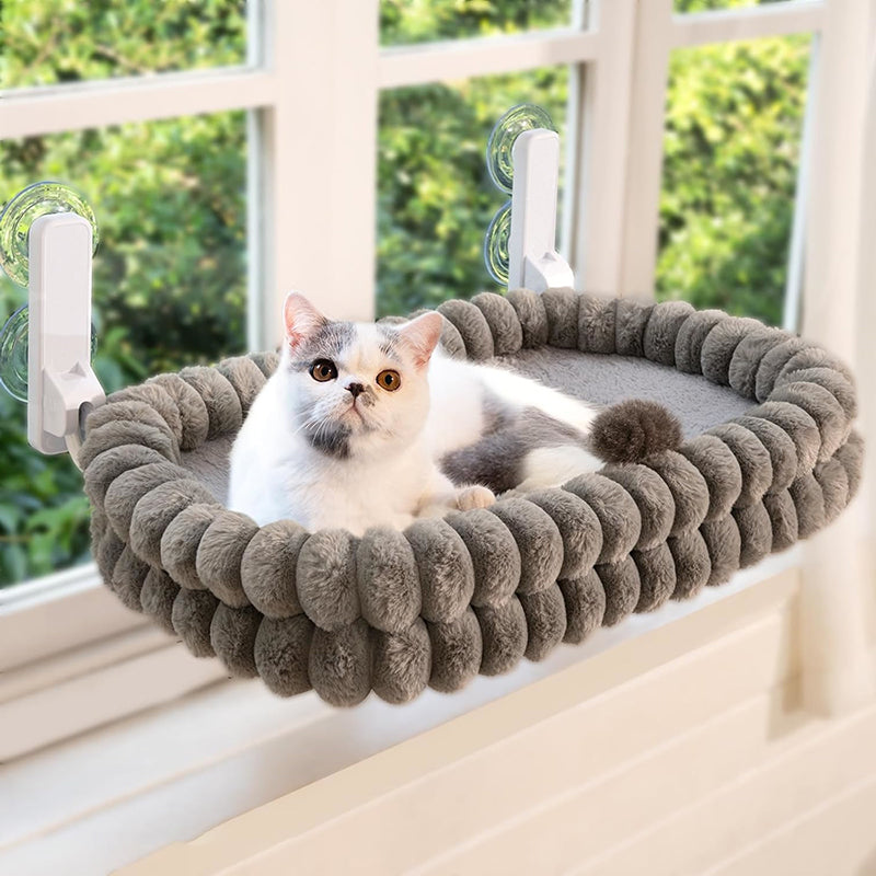 Grey foldable cat window perch