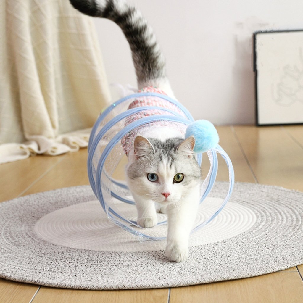 Cat playing with sisal toy