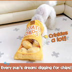 Plush chip bag toy detail