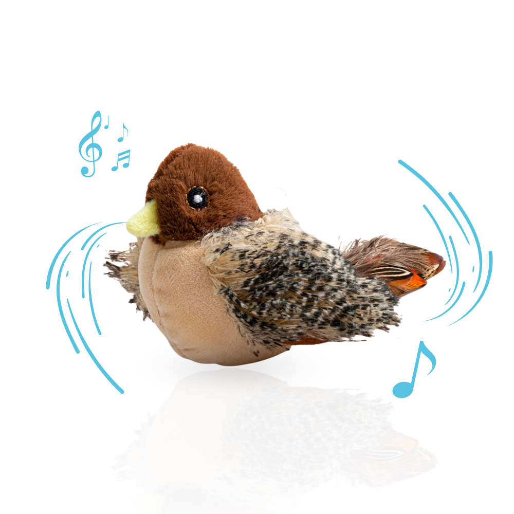 Interactive Cat Toy | Moving & Chirping Toy | USB Rechargeable | Stimulates Exercise & Natural Hunting Instinct