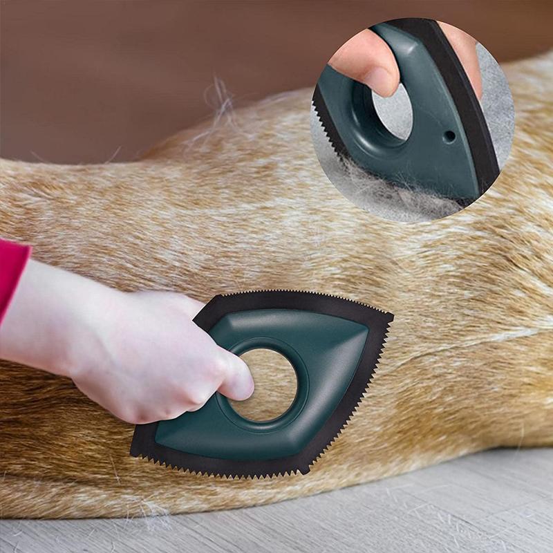 Pet hair remover in use
