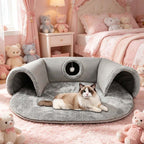 Cat cave bed side view