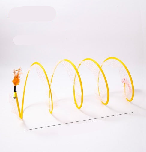 Sisal cat toy in yellow