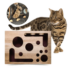 Wooden cat puzzle box