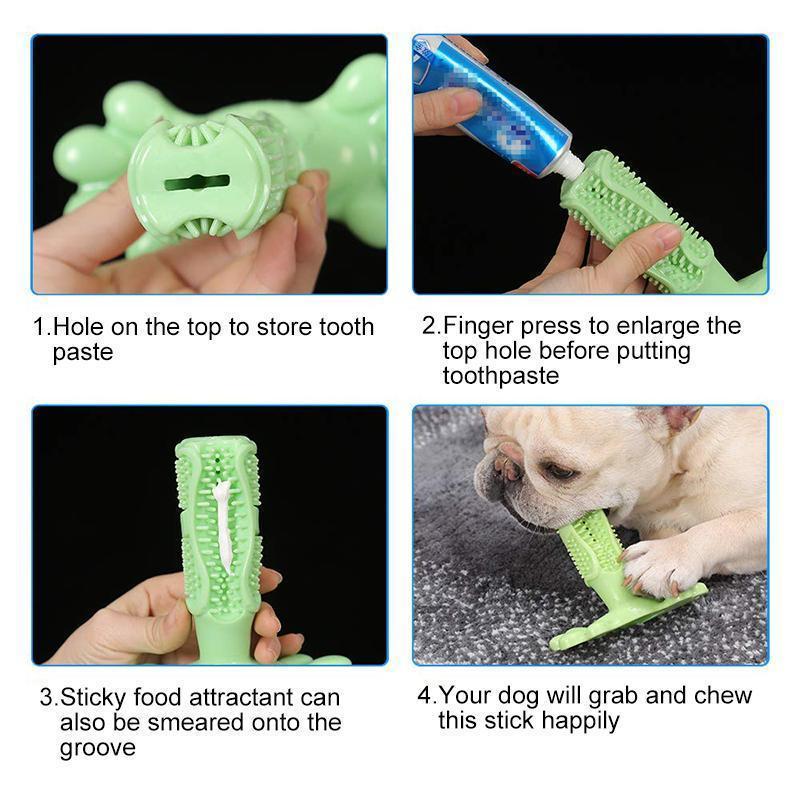 How to fill the chew stick with toothpaste