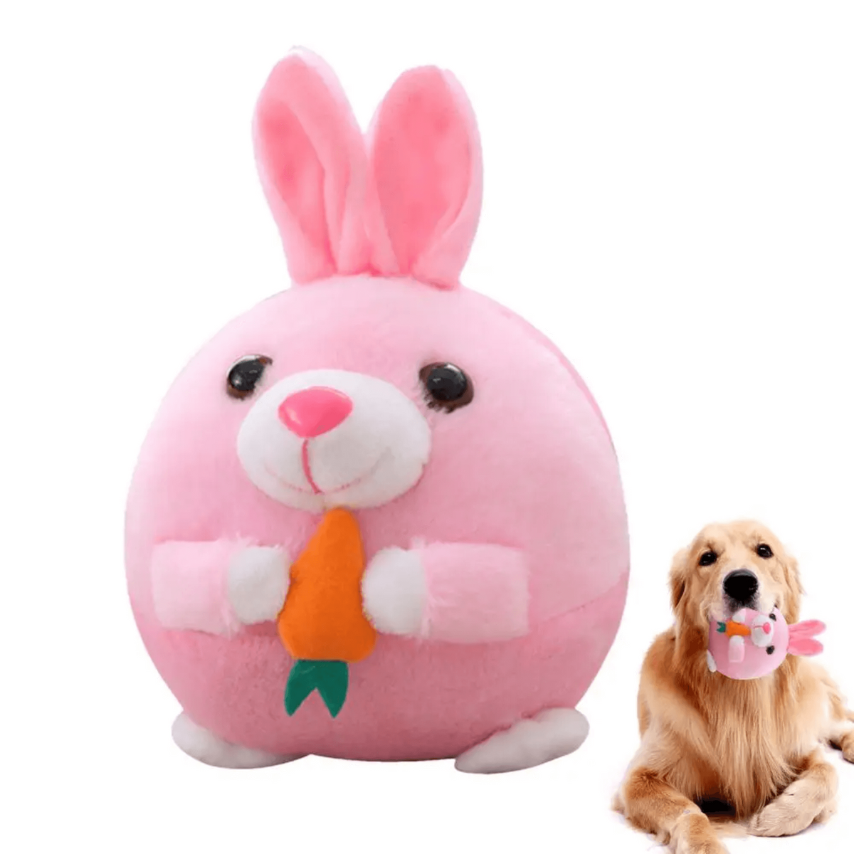 Pink rabbit interactive toy