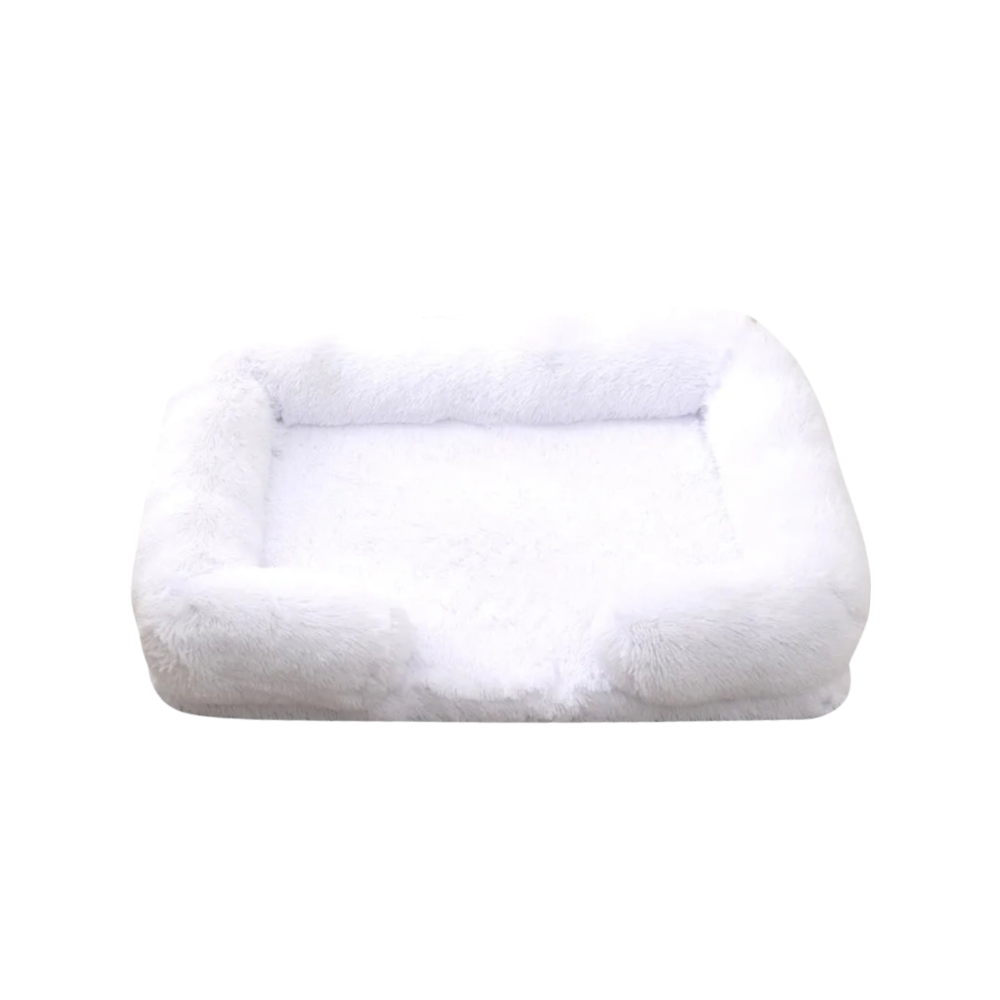 Dog Plush Bed | Calming Comfort | Non-Slip Base | Removable Cover | Soft & Durable Pet Cushion