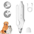 Nail grinder in use on a pet paw