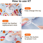 How to use the feather cat toy
