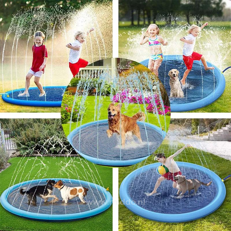 Splash pad in the garden