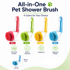 Pet shower brush colour options