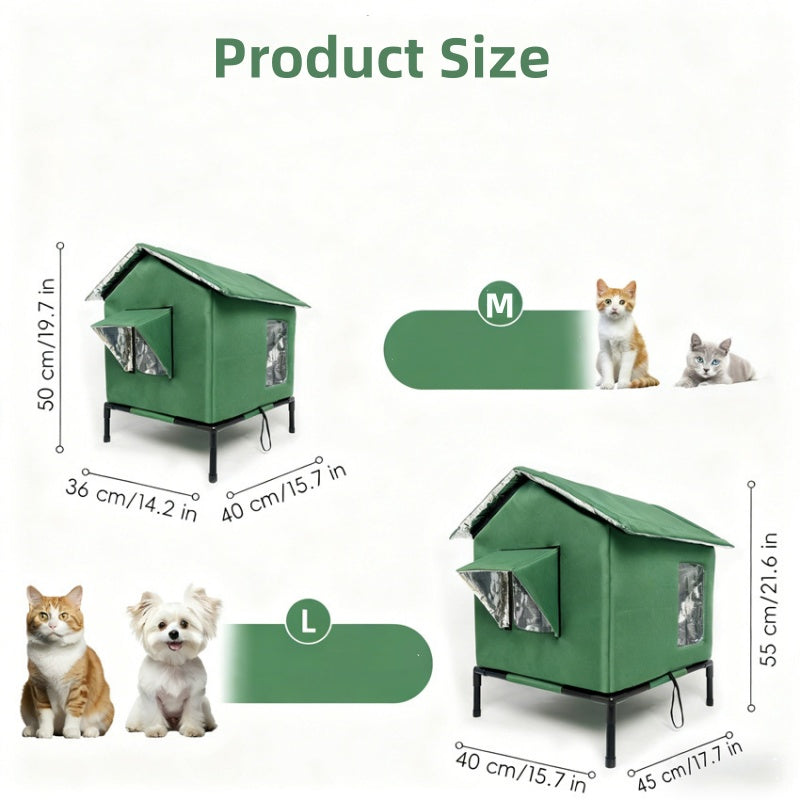 Outdoor cat house size dimensions