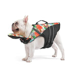 Floral dog life jacket