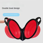 Double bowl design for food and water