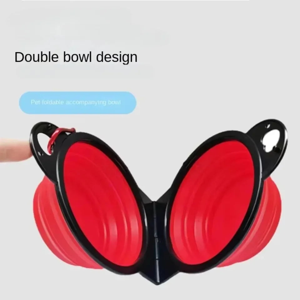 Double bowl design for food and water